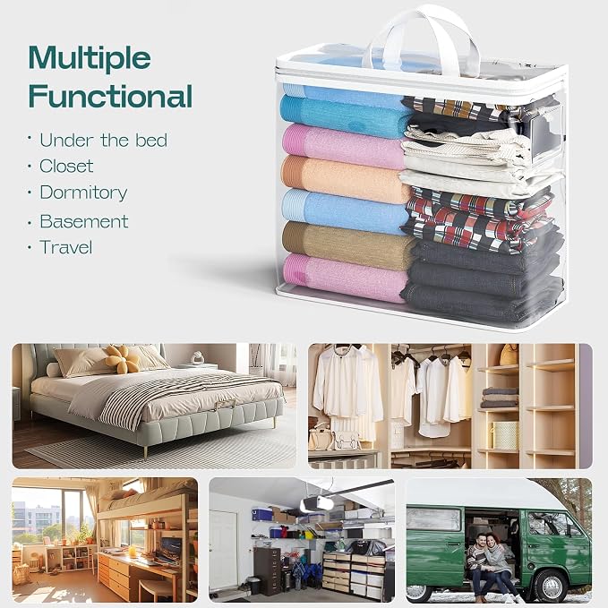 5PACK Clear Zippered Storage Bag - Image 8