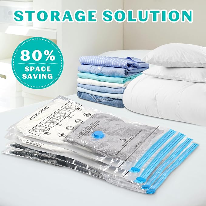 15 Pack Vacuum Seal Bags for Clothing &Travel, Space Saver Vacuum Storage Bags - Image 2