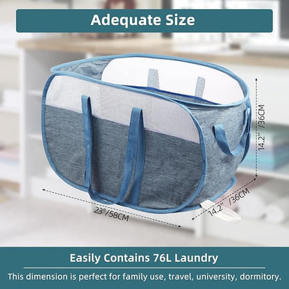 Collapsible Laundry Baskets, Tear Proof Pop Up Laundry Hamper - Image 5