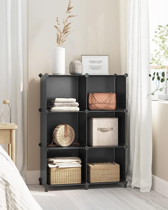 SONGMICS 6 Cube Storage Organizer, Modular Bookshelf, DIY Closet Organizers and - Image 7