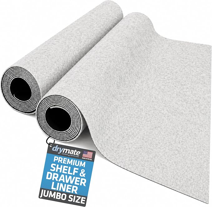 Drymate Premium Luxury Shelf & Drawer Liner, Thick Cushioned Fabric, by Drymate