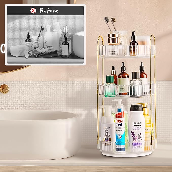 360 Rotating Makeup Organizer - Image 2