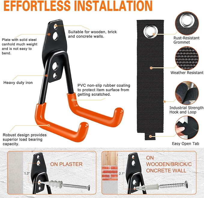 26 Pack Garage Hooks Heavy Duty Utility Steel - Image 3