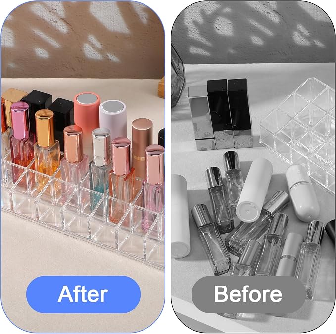 3-Pack Acrylic Lipstick Organizer – 72 Slot Clear Makeup Storage Display - Image 7