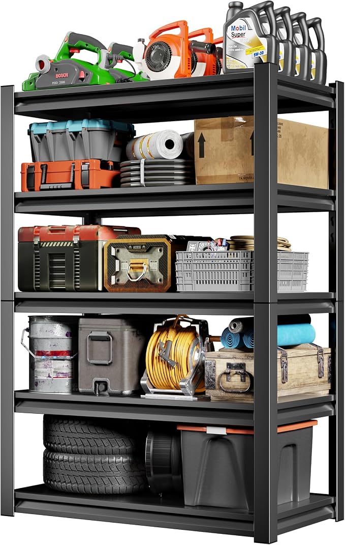 32" W Storage Shelves 2500LBS Garage Shelving Heavy Duty 5 Tier Adjustable by Unknown