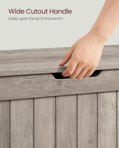 VASAGLE Storage Chest, 29.9 Inches Width Storage Bench, Entryway Bench - Image 8