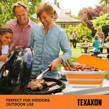 8L/16L BBQ Prep Tub with Cutting Board, Lid & Complimentary Mitts/Gloves – - Image 2