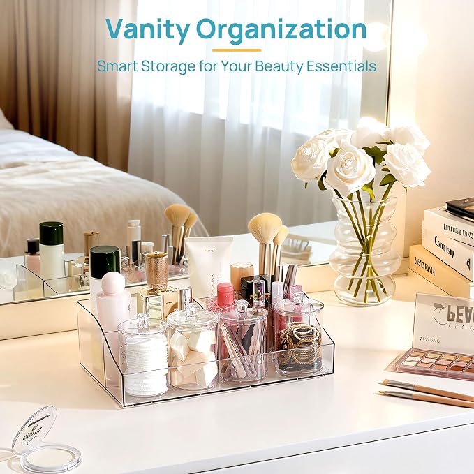 Vtopmart 6 PCS Bathroom Countertop Organizer, 1 Divided Tray - Image 7
