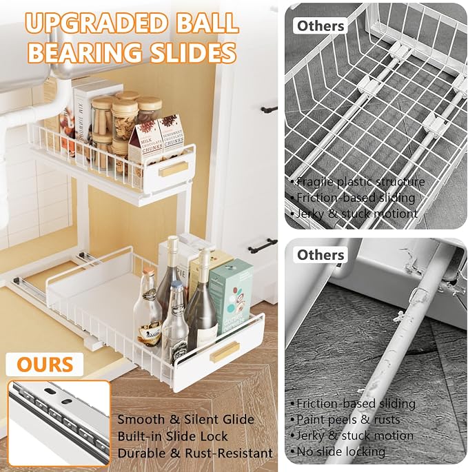 2 Pack Under Sink Organizer - Image 2