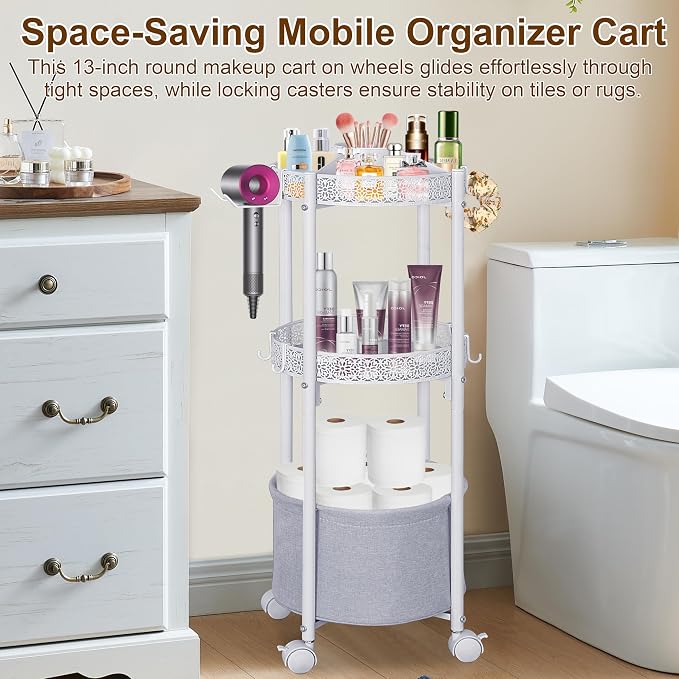 Rolling Makeup Cart Organizer - Image 5