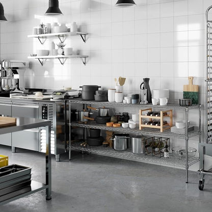 18" Deep x 72" Wide x 34" Height Wire Shelving Kit | 3-Tier | NSF Commercial - Image 8