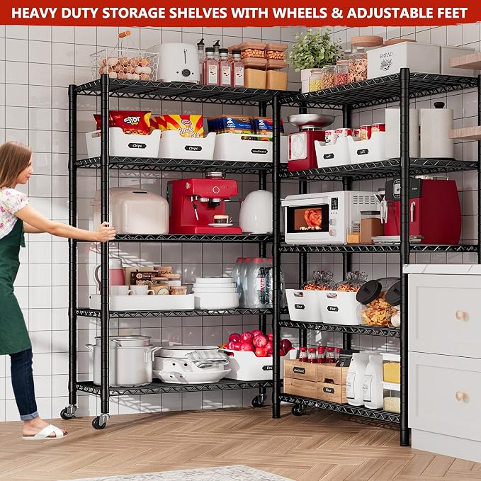 REIBII Storage Shelves Load 1980LBS, 5 Tier Metal Shelving Unit - Image 2