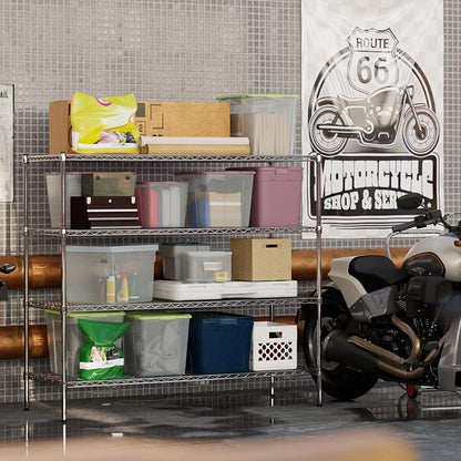 24" Deep x 60" Wide x 54" Height Wire Shelving Kit | 4-Tier | NSF Commercial - Image 6