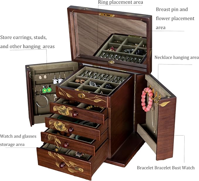 Wooden jewelry case Jewelry Box - Image 2