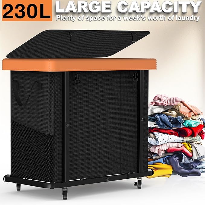 230L Large Fashion Laundry Basket - Image 3