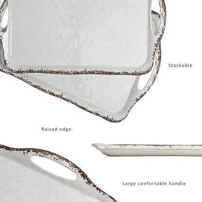 LEHAHA Vintage White Large Serving Tray - Image 5