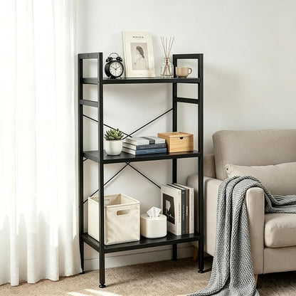 HealSmart 3 Tier Bookshelf, Free Standing Book Shelf Home Office Bookcase Shelf - Image 6