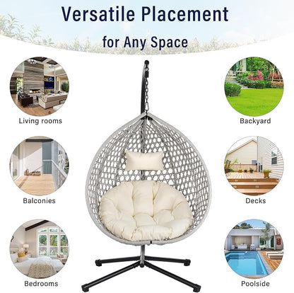 SOFTSEA Outdoor Wicker Egg Chair - Image 6
