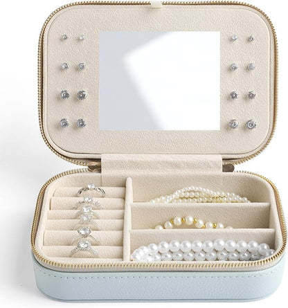 Genuine Leather Travel Jewelry Organizer Case - Image 3