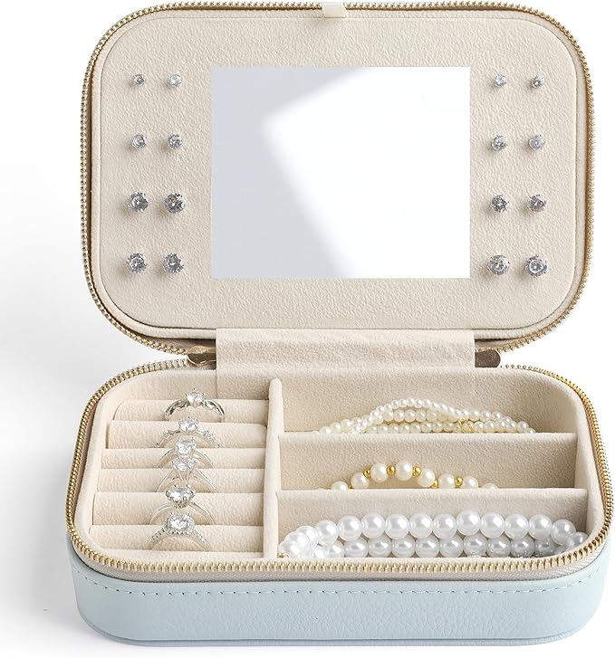 Genuine Leather Travel Jewelry Organizer Case - Image 6