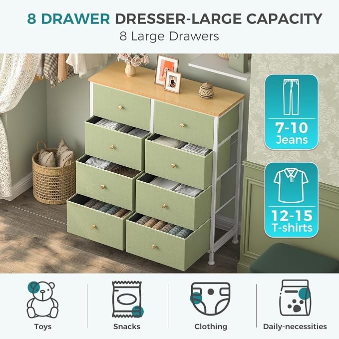 OLIXIS 8 Drawer Storage Dresser - Image 4