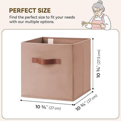 GRANNY SAYS Cube Storage Bins, 11 Inch Cube Organizer, Dusty Pink, Sturdy - Image 3