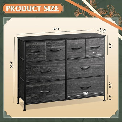 WLIVE Wide Dresser for Bedroom, 8 Drawer Chest of Drawers, Wide storage design - Image 3