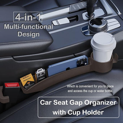 Car Seat Gap Plug with Storage Slot, Auto Gap Filler Organizer with Cup Holder - Image 3
