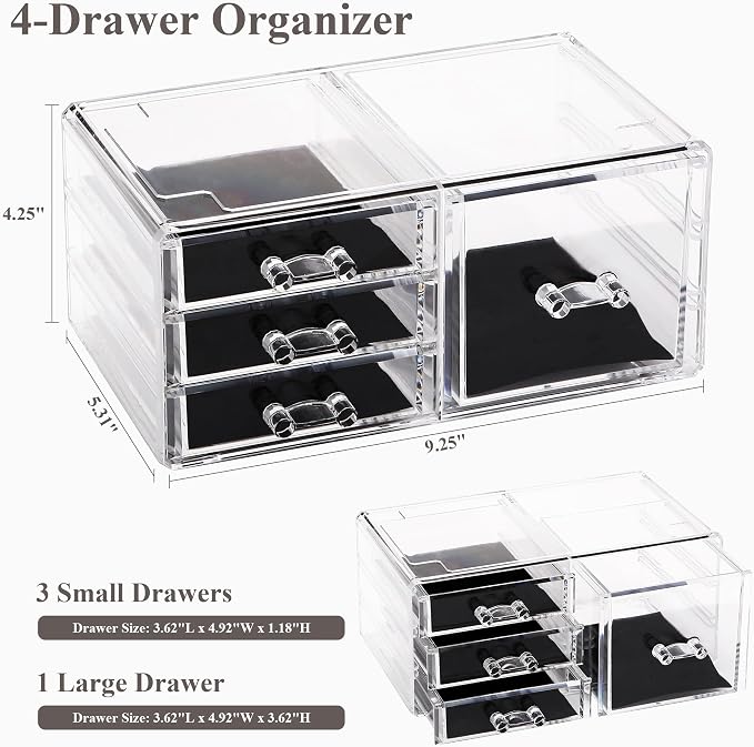 Sea Team Clear Makeup Organizer - Image 2