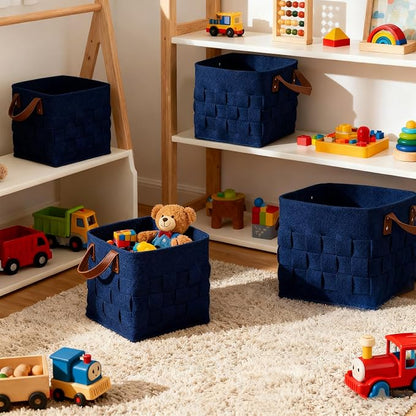 Bold monkey Storage Basket 3 Pack, Medium 10" x10" x10 " Baskets - Image 7