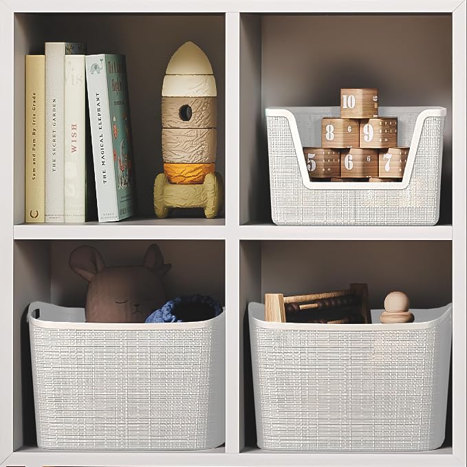 Curver Set of 2 XL 30.5L Jute Decorative Plastic Organization and Storage - Image 6