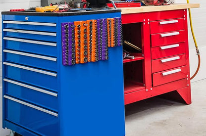 Olsa Tools Magnetic Socket Organizer | 3/8-inch drive | SAE Orange | Holds 26 - Image 6