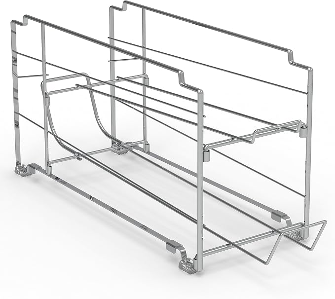 Simple Houseware Stackable Front Loading Beverage Can Dispenser Rack, Chrome - Image 6