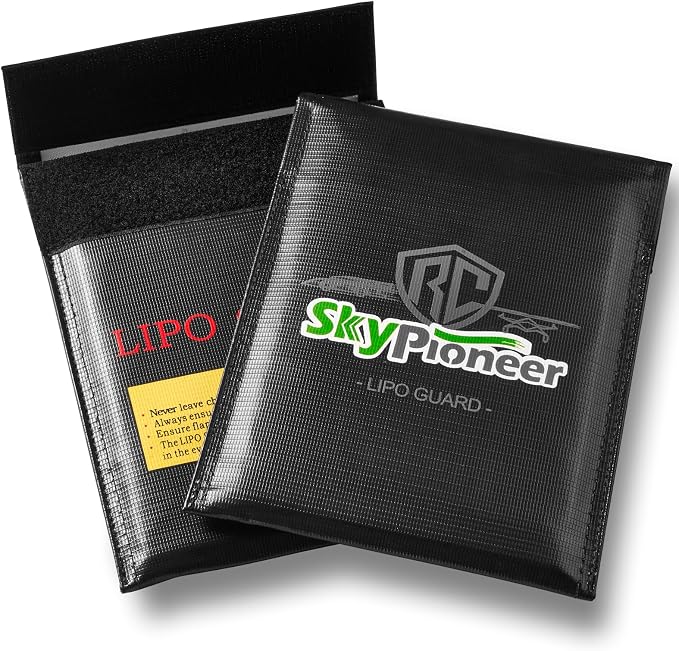 2 Pack Lipo Safe Bags, Fire Retardant Lipo Battery Bag, 6.9''x9'' Black by Unknown