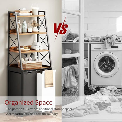 Herture Laundry Basket, 2 Section Laundry Hamper - Image 6