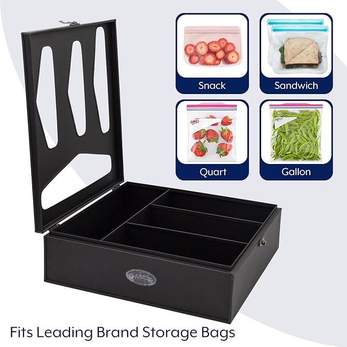 AuldHome Design Enamelware Kitchen Bag Organizer, Farmhouse Style Holder - Image 8