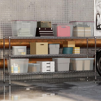 14" Deep x 72" Wide x 34" Height Wire Shelving Kit | 3-Tier | NSF Commercial - Image 2