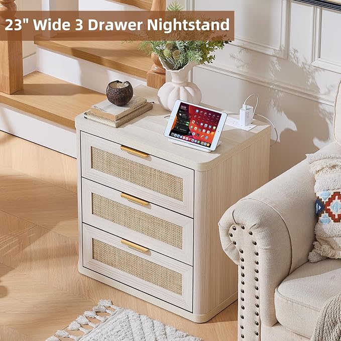 LEYAOYAO Rattan Night Stand Set of 2 - Image 7
