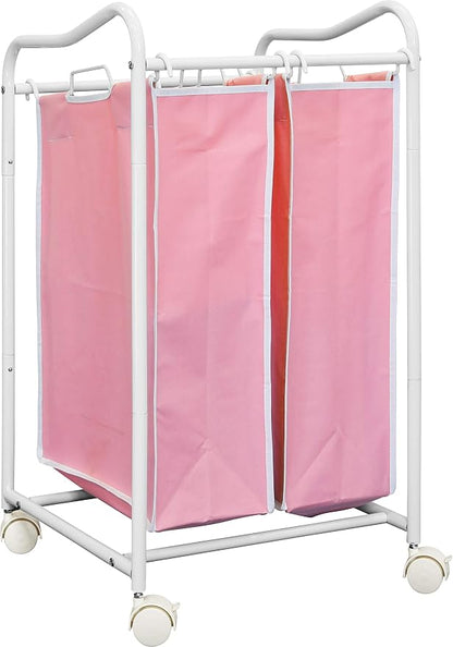 Simple Houseware 2-Bag Heavy Duty Rolling Laundry Sorter Cart - Image 6
