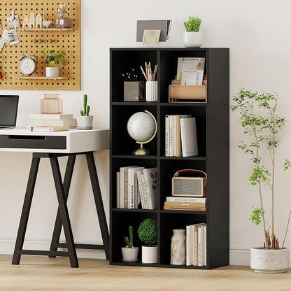 Giantex 8-Cube Bookcase, 3-Tier Cubby Bookshelf, Horizontal Vertical Display - Image 8