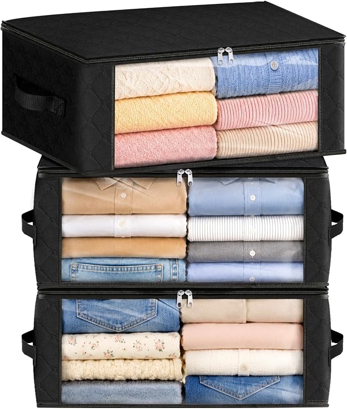 Fab totes 35L Closet Organizers and Storage, Foldable Under Bed Storage by Fabtotes