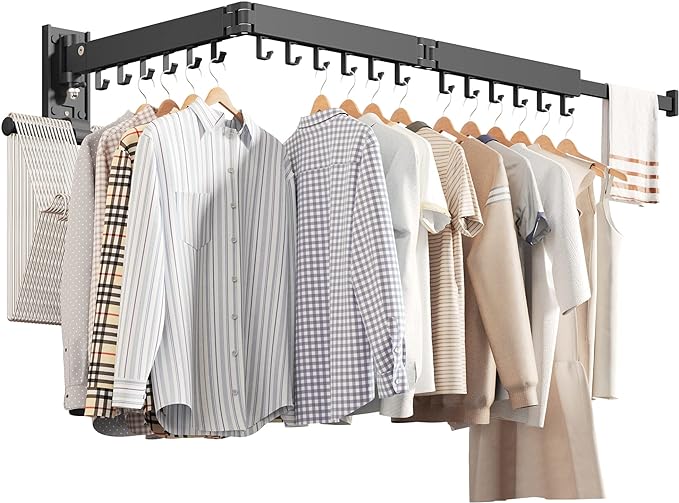 Wall Mounted Clothes Hanger, Clothes Drying Rack, Laundry Drying Rack, Drying by ZdwCyl