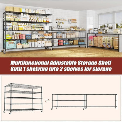 PrimeZone 5 Tier 80.7" H x 55.5" W x 24" D Wire Shelving - Image 5