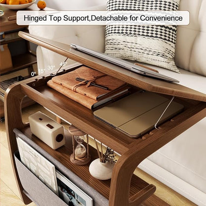 AQIMUELE Rolling Side Table, C Shaped End Table, C Table - Image 3