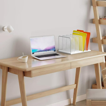 Kuntine.B Desk File Organizer Upright Mesh Desktop Organizer File Sorter Office - Image 7