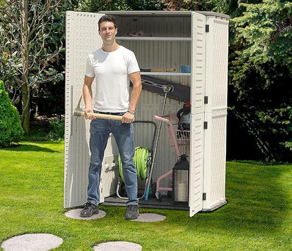 Kinying Outdoor Storage Cabinet, Vertical Storage Shed Perfect to Store Patio - Image 7
