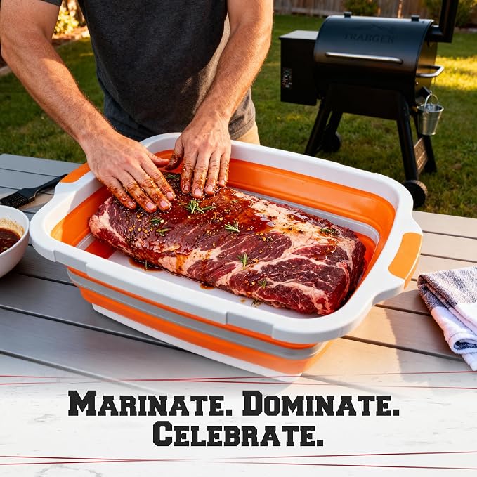 KITCHEN PERFECTION Collapsible XL Smoker & BBQ Prep Tub - Image 4