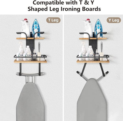 VINAEMO Ironing Board Hanger Wall Mount, 2-Layer Iron and Ironing Board Holder - Image 2