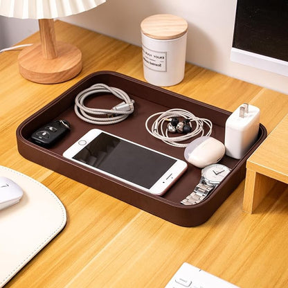 SANQIANWAN Faux Leather Valet Tray - Image 6