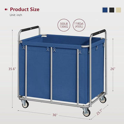 Tajsoon Large Laundry Cart - Image 6